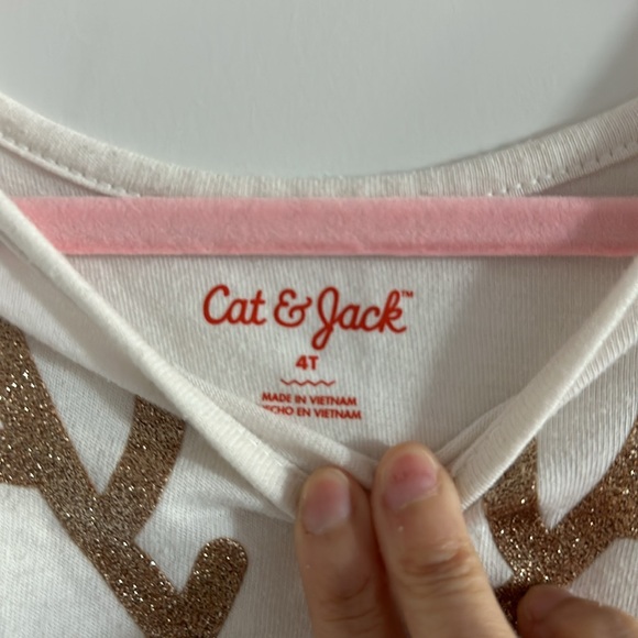 Cat & Jack Brand Cream Colored Holiday/Christmas Dress - Size 4T - Picture 5 of 5